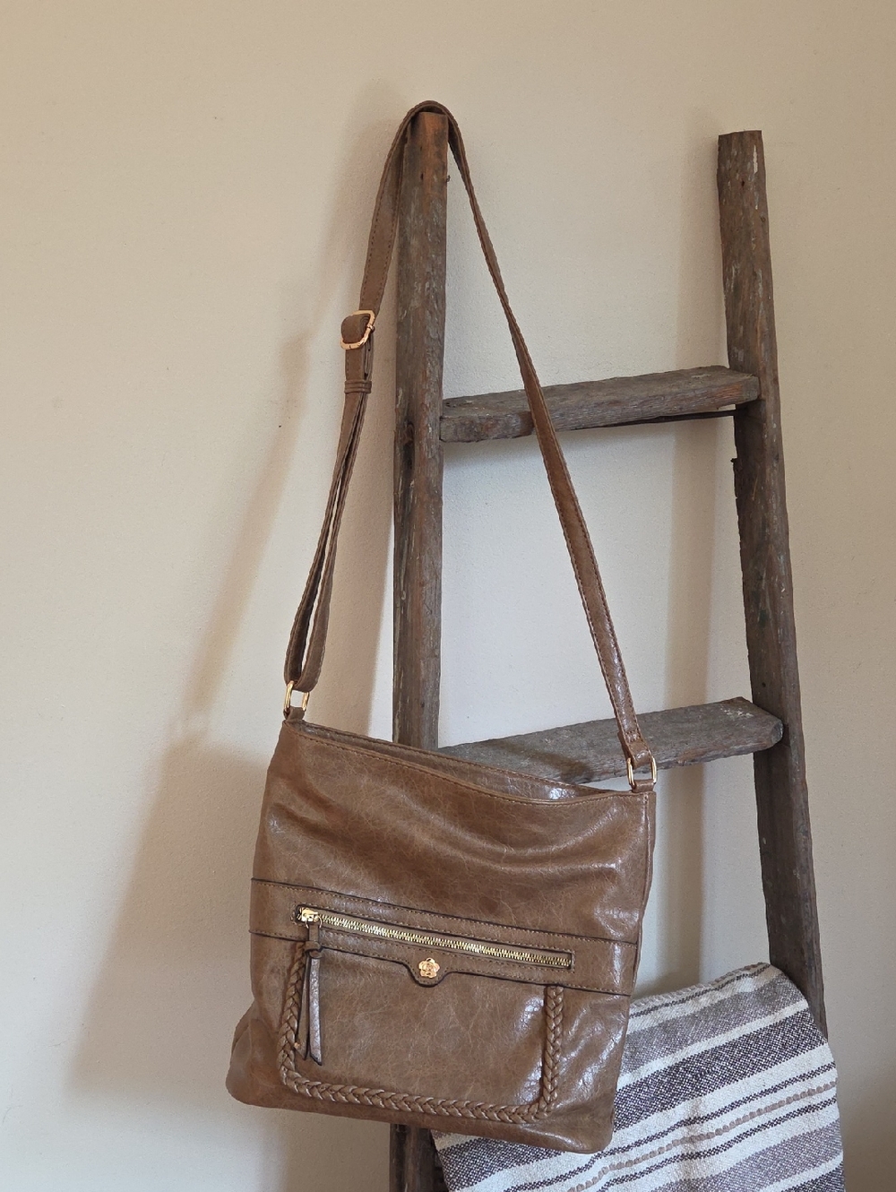 Brown Leather Crossbody Bag - Women's Shoulder Purse
